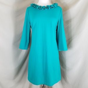 🌻 Talbots Ruffled Knit Dress